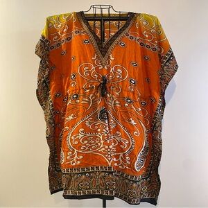 Laddi Vibrant Patterned Tunic With Drawstring Waist One Size